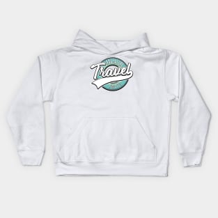 Travel Adventure Awaits vintage logo Kids Hoodie